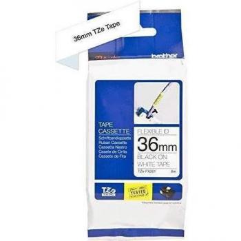 Cinta Brother TZeFX261 - Cinta Laminada Flexible Original de Etiquetas Brother - Ancho 36mm x 8 metros