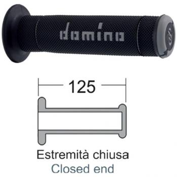 Puños Domino A240 Trial Full Grip Negro/Gris