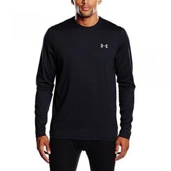 Under Armour Lightest Warmest Cgi Crew - Camiseta de compresión de running para hombre, color Negro, talla M