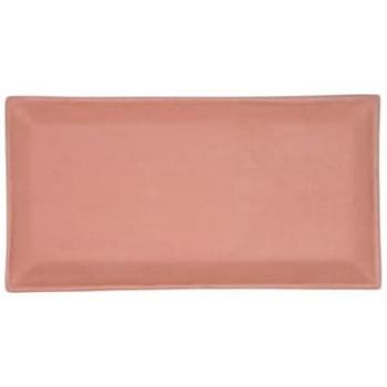 Bandeja Rectangular de Cerámica Quid Mineral Gres 15x30cm Terracota Texturizado Apta para Microondas y 100% Higiénica