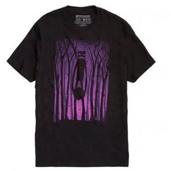 Camiseta Negra Minecraft Talla 9-10 Años