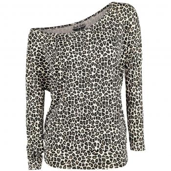 Rock Rebel by EMP Fast and Loose Manga Larga Mujer Leopardo 4XL