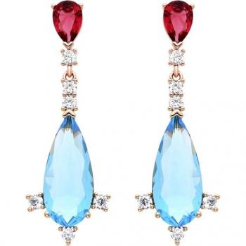 Pendientes Luxenter Rargi con Circonita Brillante acabados en oro amarillo de 18K
