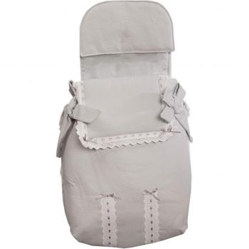 Saco 3 usos Babyline Classic - Colcha + Saco Capazo + Funda Capazo, color gris, capota no incluida