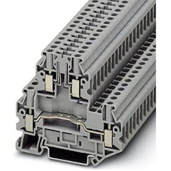 Phoenix Contact UTTB 4-TG Disconnect Terminal Block, 4 Poles, Gray, 30A, 0.14 mm² to 6 mm², Pack of 50