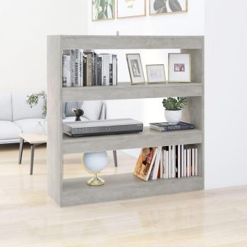 Librería/Partición Hormigón Gris 100x30x103 cm