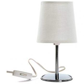 Lámpara de Mesa Versa Metal Blanca Multicolor (13 x 24 x 13 cm)