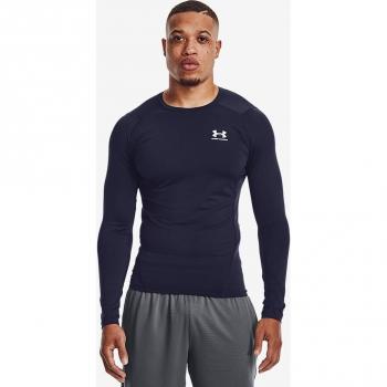 Under Armour Men's HeatGear Long Sleeve Compression Shirt - Midnight Navy, Multi-Sport, Polyester
