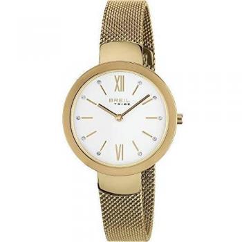 BREIL Ladys' Marlene Watch Collection Mono-Colour White dial 2 Hands Quartz Movement and IP Coloured Stainless Steel MESH EW0429