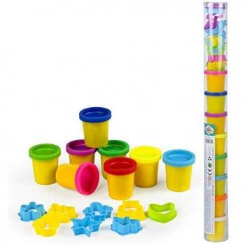 BC Footwear- Tubo 8 Botes Plastilina+Moldes 5X5X53 Cm, Multicolor