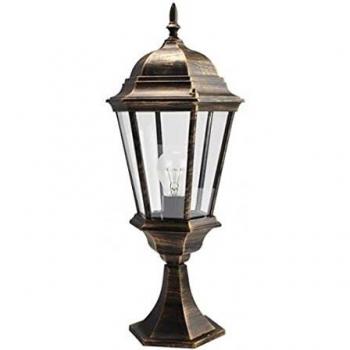 Sobremuro de aluminio Regulus 1xe27 Neg/oro 56x23x23 cm Fabrilamp