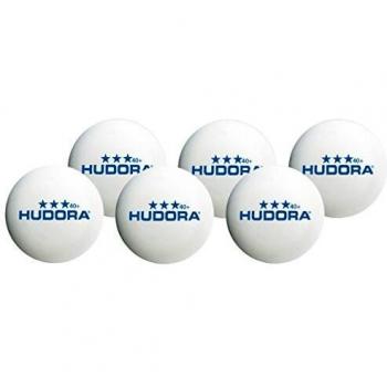 Hudora Mesa Pelota de Tenis 6 Unidades, Color Blanco, 40 mm, 76277