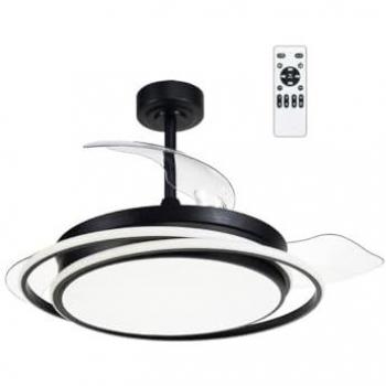 Ventilador LED con aspas plegables Antila Negro 45W 4000lm CCT