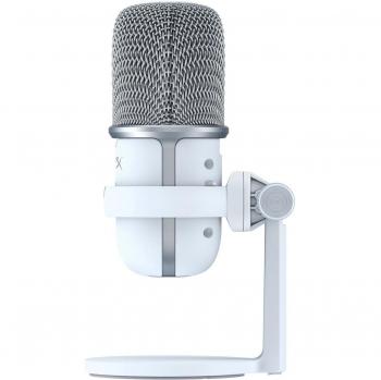 HyperX SoloCast USB Condenser Microphone (White) - Cardioid Pattern, Adjustable Stand, Gaming & Streaming Compatible