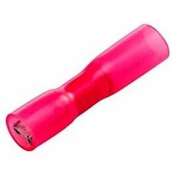 Conector de cable Hella 8KW 744 761-003 - Rojo - Para secciones de 0.5mm² a 1.0mm² - Conexión plana - Tamaño: 2,8 x