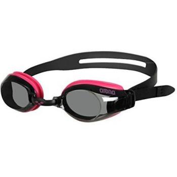 Arena Zoom X-Fit Swimming Goggles - Pink-Smoke-Black, Anti-Fog, UV Protection, Adjustable Nose Bridge