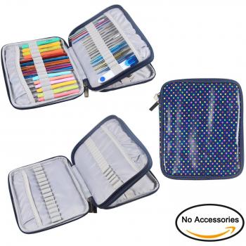 Teamoy Estuche de Agujas Circulares para Tejer Funda para Kits de Ganchillo de Agujas Organizador Bolsa de Herramientas Juego del Ganchos