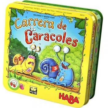 HABA-Juego de Mesa, ¡Carrera de Caracoles, Multicolor