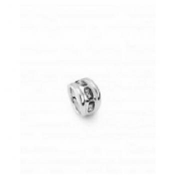 UNO de 50 Silver-Plated Ring with 3 Grey Faceted Crystals - Size 18