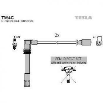 Juego de Cables de Encendido TESLA T594C para AUDI A4 B5 y VOLKSWAGEN Passat B5