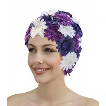 Gorro de baño floral Fashy Púrpura