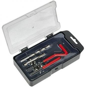 Juego de herramientas de roscado SEALEY TRM6 - Incluye terrajas para roscar, fabricadas en acero al carbono, con un acabado pulido y resistente a la corrosión, adecuado para trabajos en metal y plástico, ideal