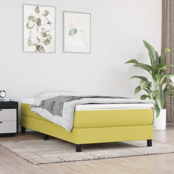 Estructura de Cama Tapizada Verde 90x200 cm - Mueble para Dormitorio