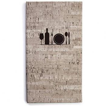 LACOR Charlotte Collection 28531- Porta menú Blando Fabricado en Simil-Piel con atornillado Interior, Termosellado en Color Negro, 18x28,5 cm