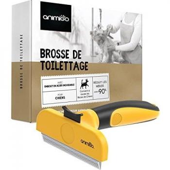 Cepillos para Perros y Gatos - Cepillo Quita Pelo con Púas de Acero Inoxidable, Reduce 90% Pelo Muerto y Suelto, para Todo Tipo de Pelo, Razas y Tamaño, Cepillo Ergonómico Profesional para Mascotas