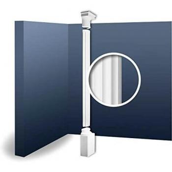 Conjunto Completo de Media Columna Dorica con Estuco Orac Decor KD6H Luxxus - 2,87 m