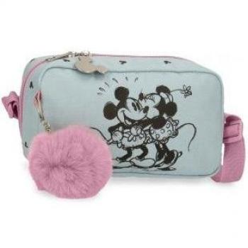 Bandolera infantil Minnie Mouse Kisses con diseño de besos y detalle de pompón