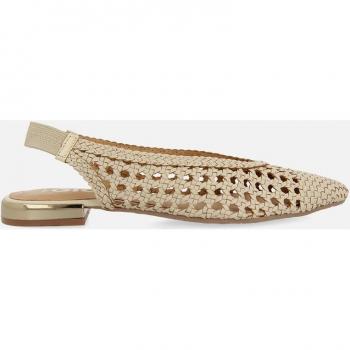 Bailarinas de mujer destalonadas de piel trenzadas.
