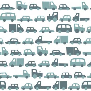 Papel pintado Estahome coches azul graublau - 0,53 x 10,05 m