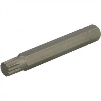 Punta de atornillar TOPTUL FSFB129E Acero cromo vanadio Spline 10mm 12 caras, longitud 75mm