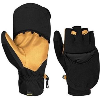 Salewa Sesvenna Ws/Prl Fold Back Mitt - Mitones para hombre, color negro, talla L