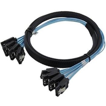 CableDeconn Alta Velocidad 6Gbps 4pcs/Set Sata3 III Cable SAS Cable para servidor 1M