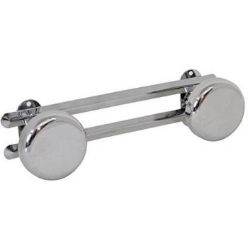 MSV Percha CROMADA-2 Ganchos, Acero Inoxidable, 24.5x6x6.5 cm