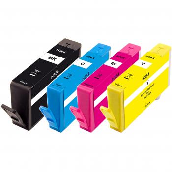 Paquete Ahorro de Tintas Peach Compatible con HP No. 364 (BK, C, M, Y)