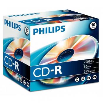 Philips CD-R 80Min / 700 MB / 52X Joya (10 Disc)
