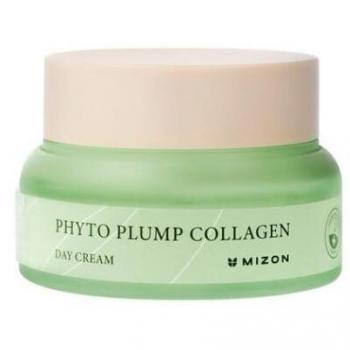 Mizon Phyto Plump Collagen Day Cream 50 ml - Hydrating day cream with anti-wrinkle effect, enriched with collagen for plumping and moisturizing the skin