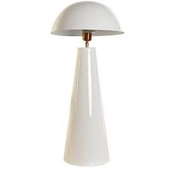 Lámpara de mesa DKD Home Decor de Metal Blanco, 50 W, 220 V, Dimensiones: 31 x 31 x 70 cm