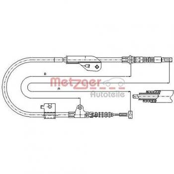 Cable de freno de estacionamiento METZGER 17.0238