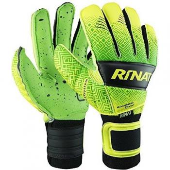 Rinat Kancerbero Quantum Turf Guante de Portero, Unisex Adulto, Amarillo neón/Verde neón, 9