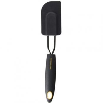 Fackelmann Soft Espátula Cocina, Lengua Silicona con Mango Ergonómico y Antideslizante en Acero Inoxidable y Polipropileno, Color Gris y Naranja, 27x8 cm, 1 ud.