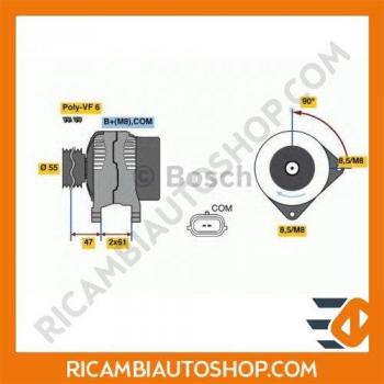 Alternador BOSCH 0 986 080 710 - Alta eficiencia y durabilidad
