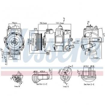 Compresor de aire acondicionado NISSENS 890773