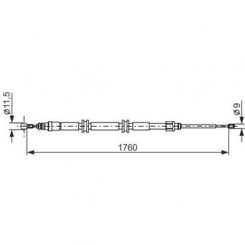 Cable de Freno de Mano BOSCH 1 987 482 889 - Alta Calidad y Durabilidad