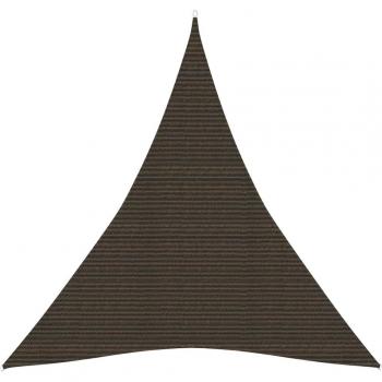 Toldo de vela HDPE marrón 160 g/m² 3x4x4 m