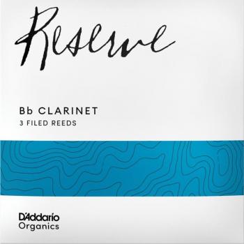 D'Addario Rico Organic Reserve Bb Clarinet Reeds Strength 3.0 (Pack of 3)