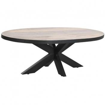 Mesa de Centro DKD Home Decor Natural Metal Madera de mango 130 x 70 x 45 cm